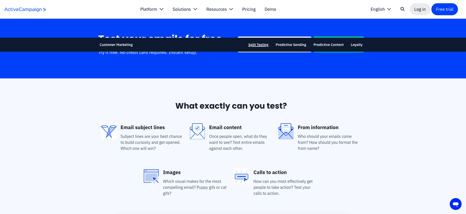 Active campaigns ab testing