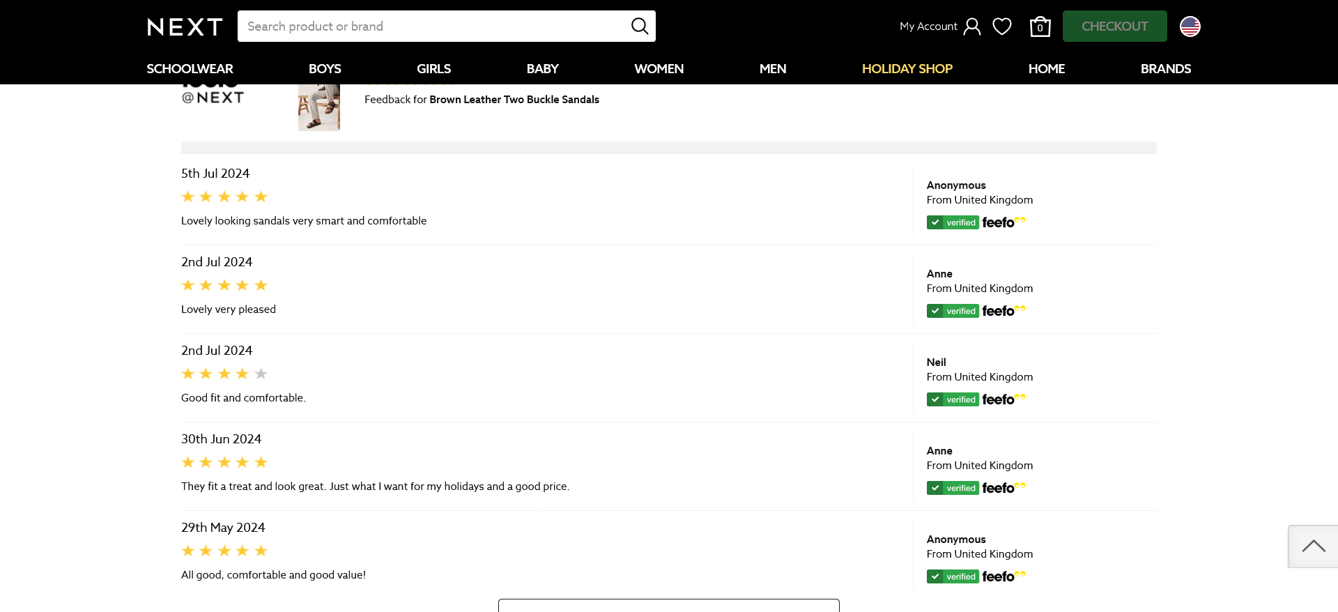 Next US social proof ratings and reviews