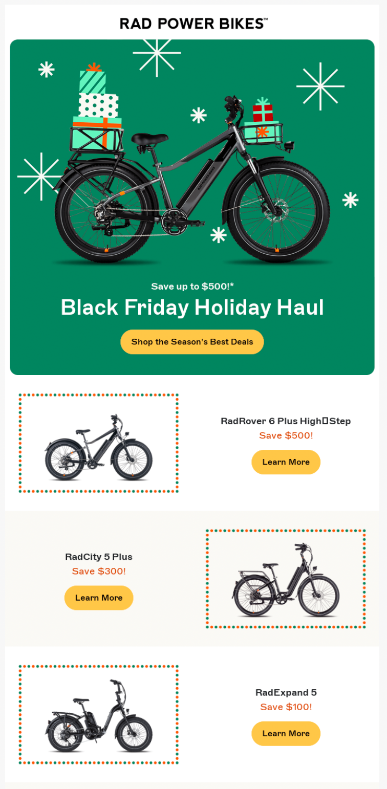 Rad Power Bikes Black Friday Weekend Email