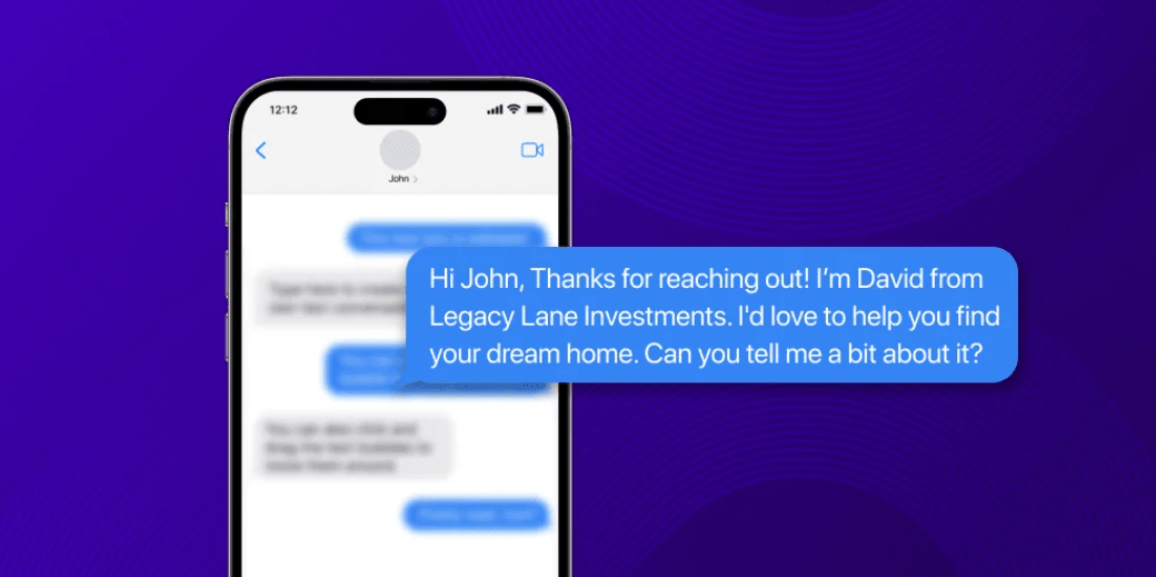 Real estate agent replying to an enquiry instantly