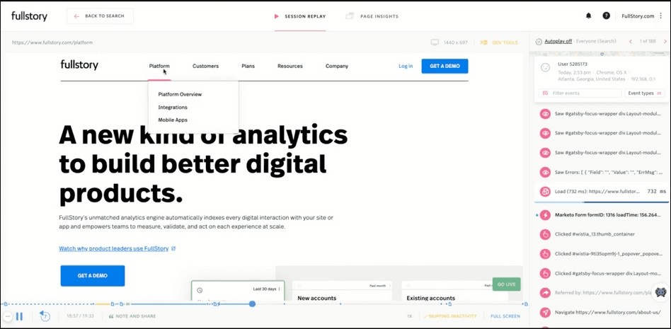 Fullstory website
