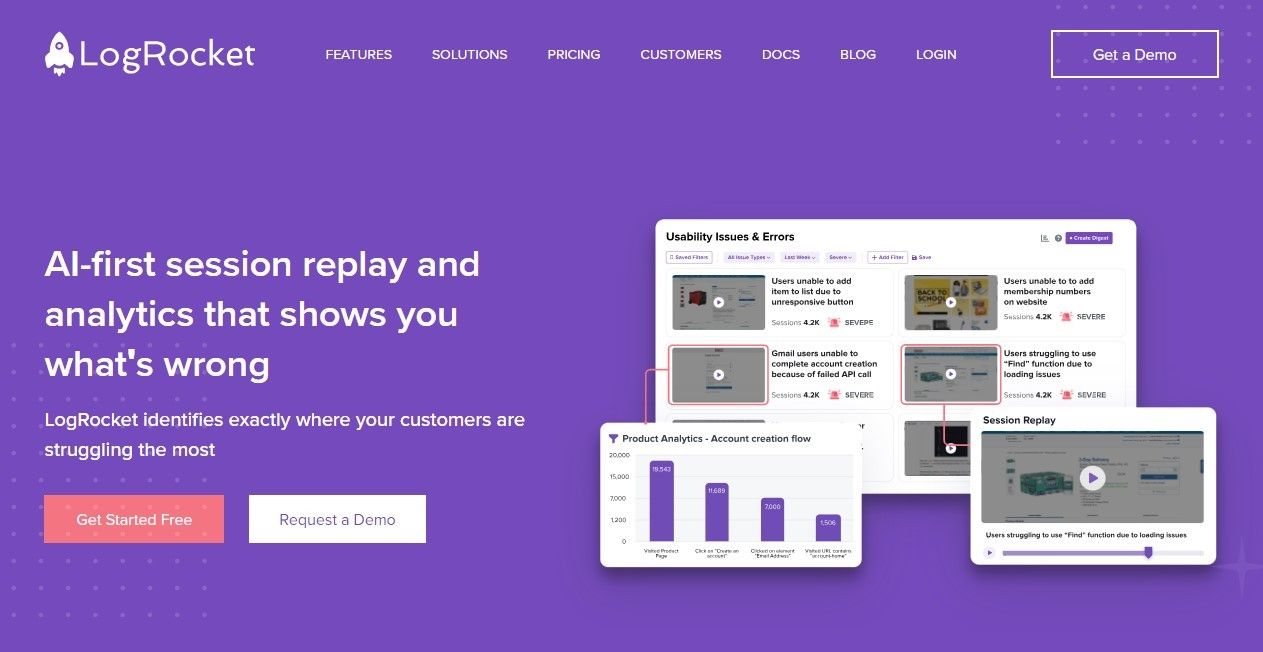 LogRocket website