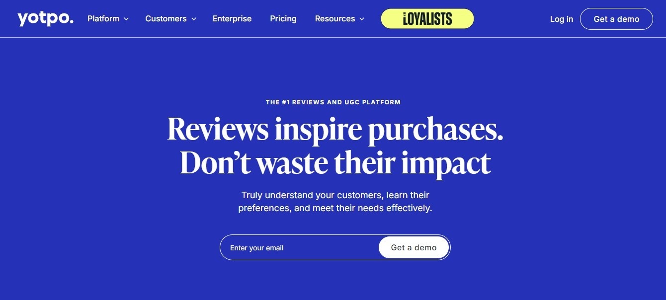 Yotpo enterprise review platform
