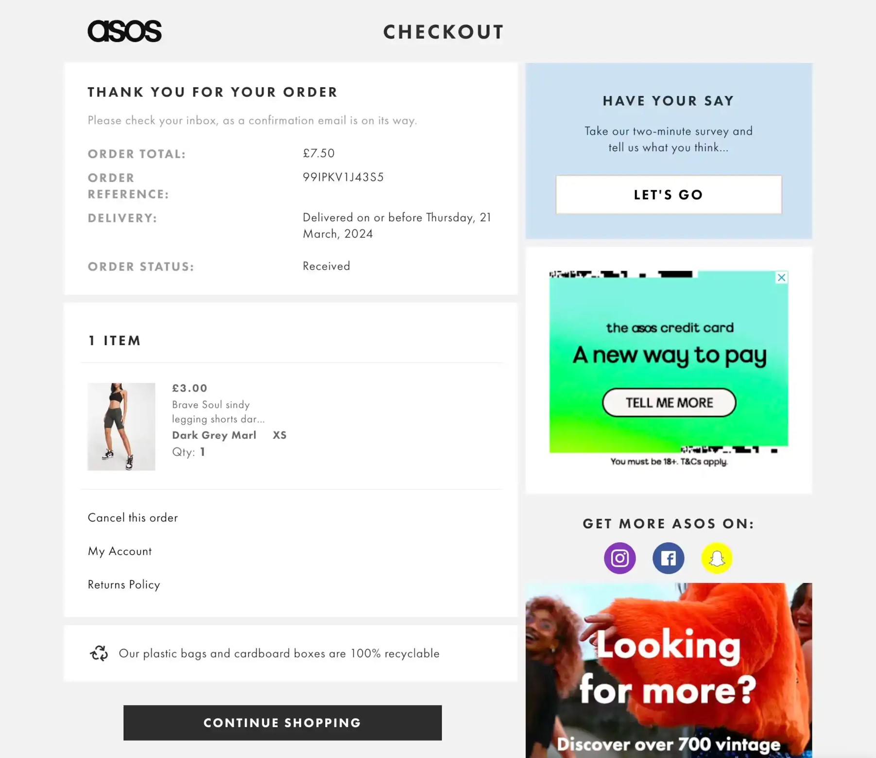 order confirmation