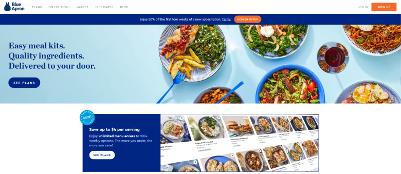 Blue Apron marketing tools