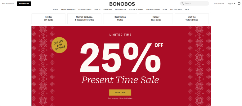 Bonobos marketing tools