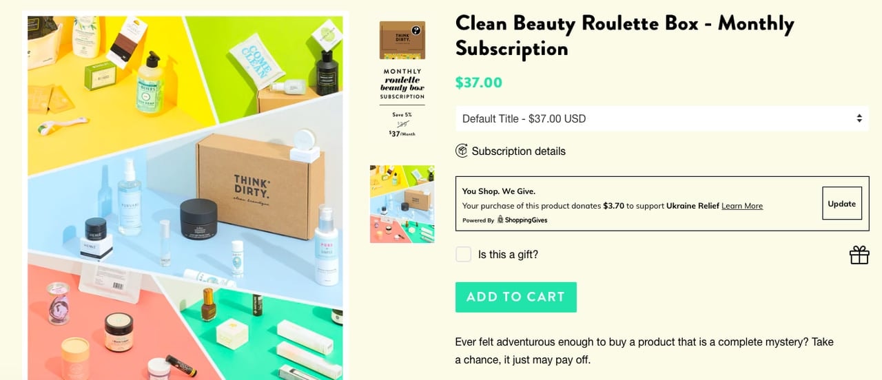 Clean Beautique subscription box mystery bundle example