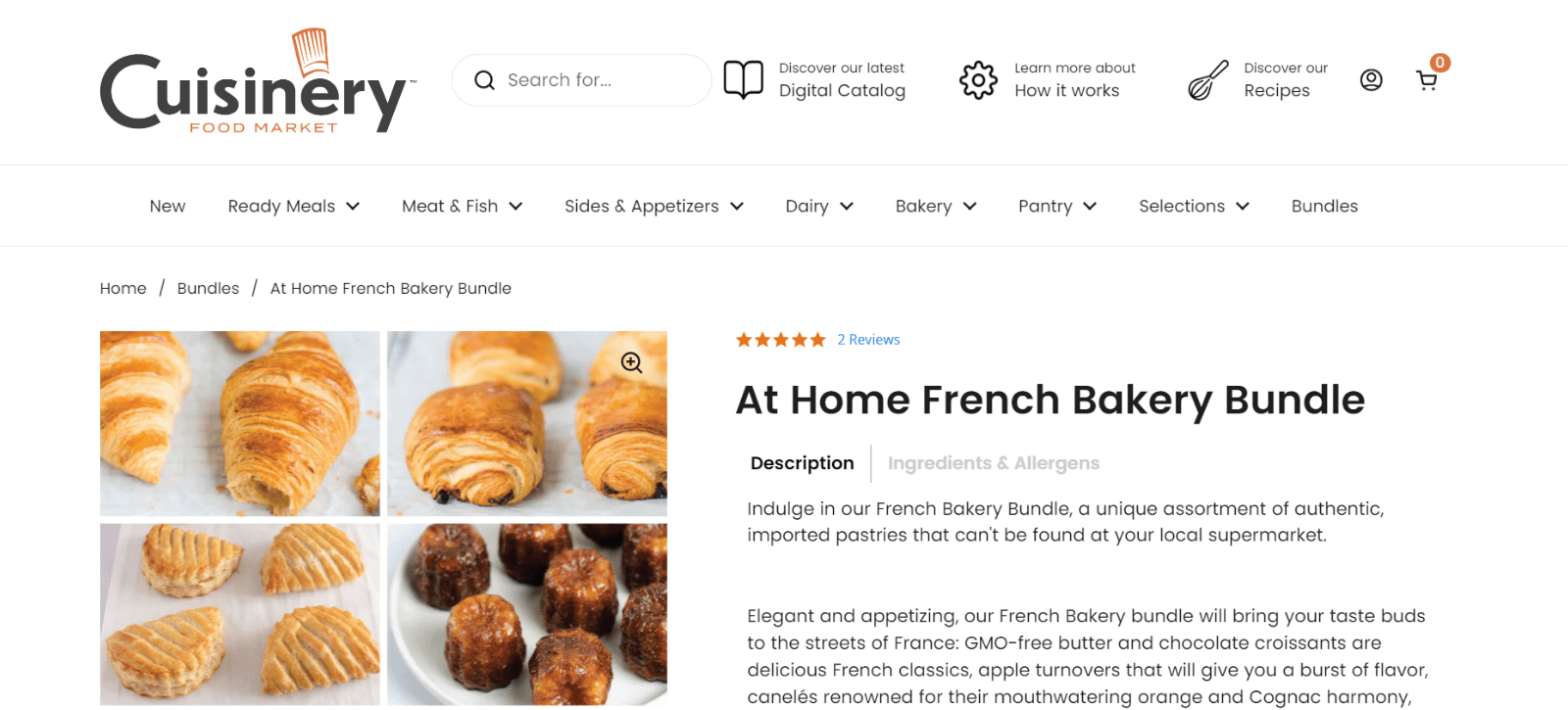 Cuisinery French bakery home bundle example