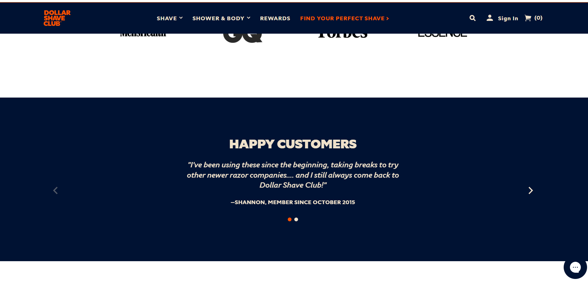 Dollar Shave Club customer quote testimonials