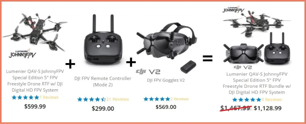 GetFPV drone bundle example for electronics