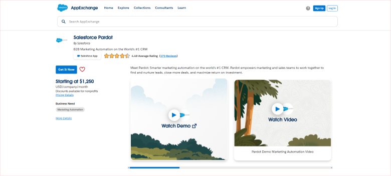 Pardot marketing automation from Salesforce