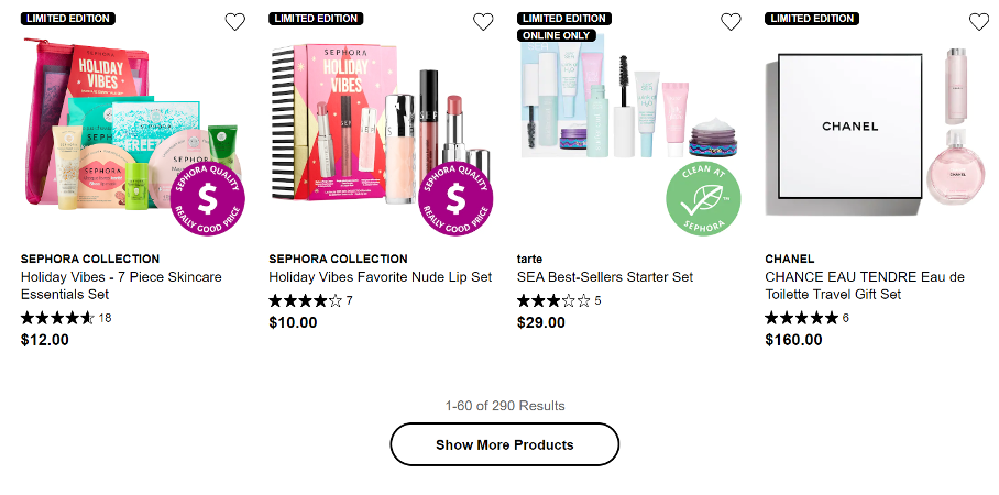 Sephora holiday gift bundle examples