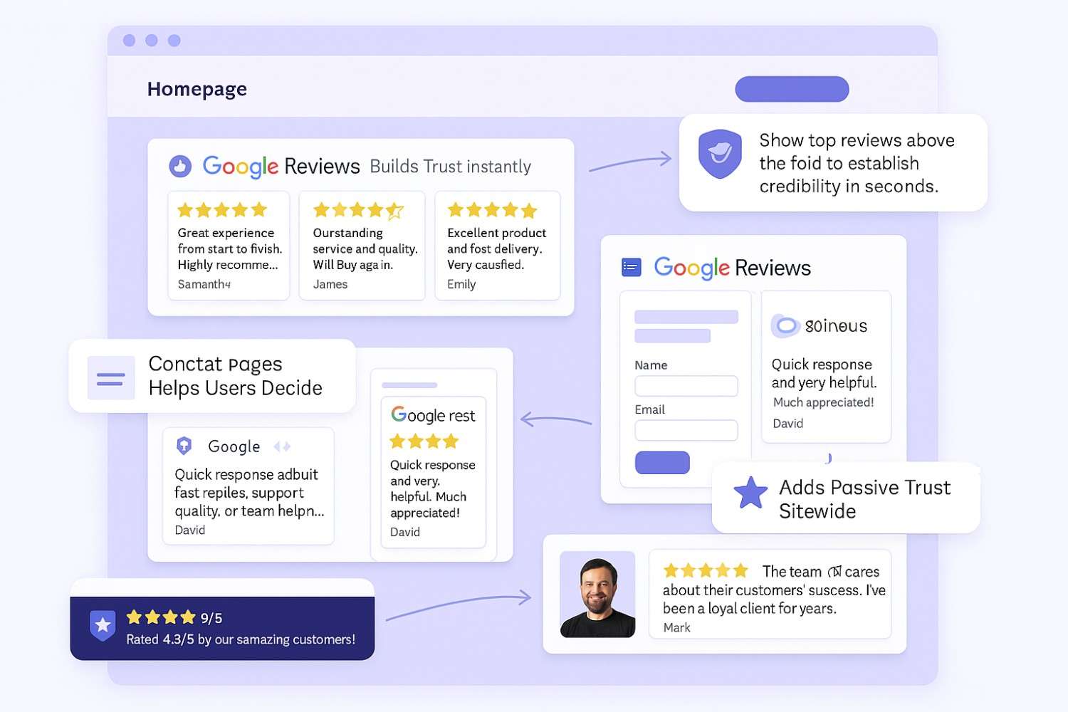 Best Places to Show Google Reviews on WordPress Websites