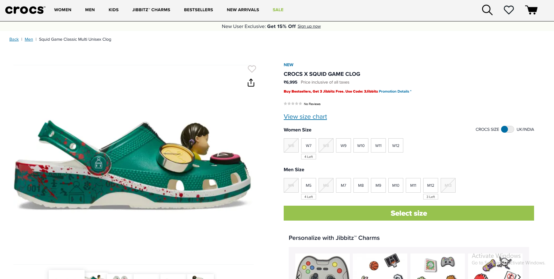 Crocs Product Page Example