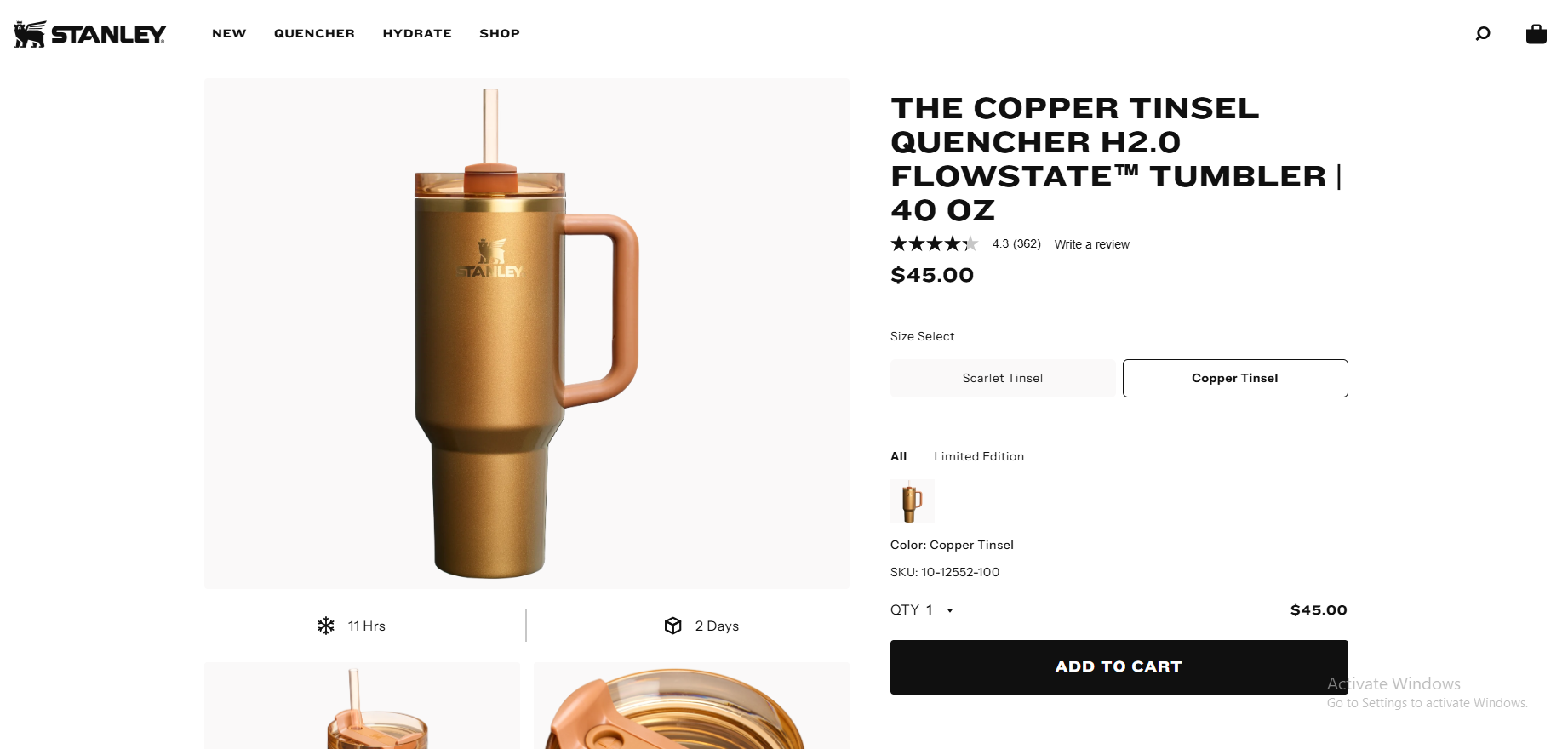 Stanley Product Page Example