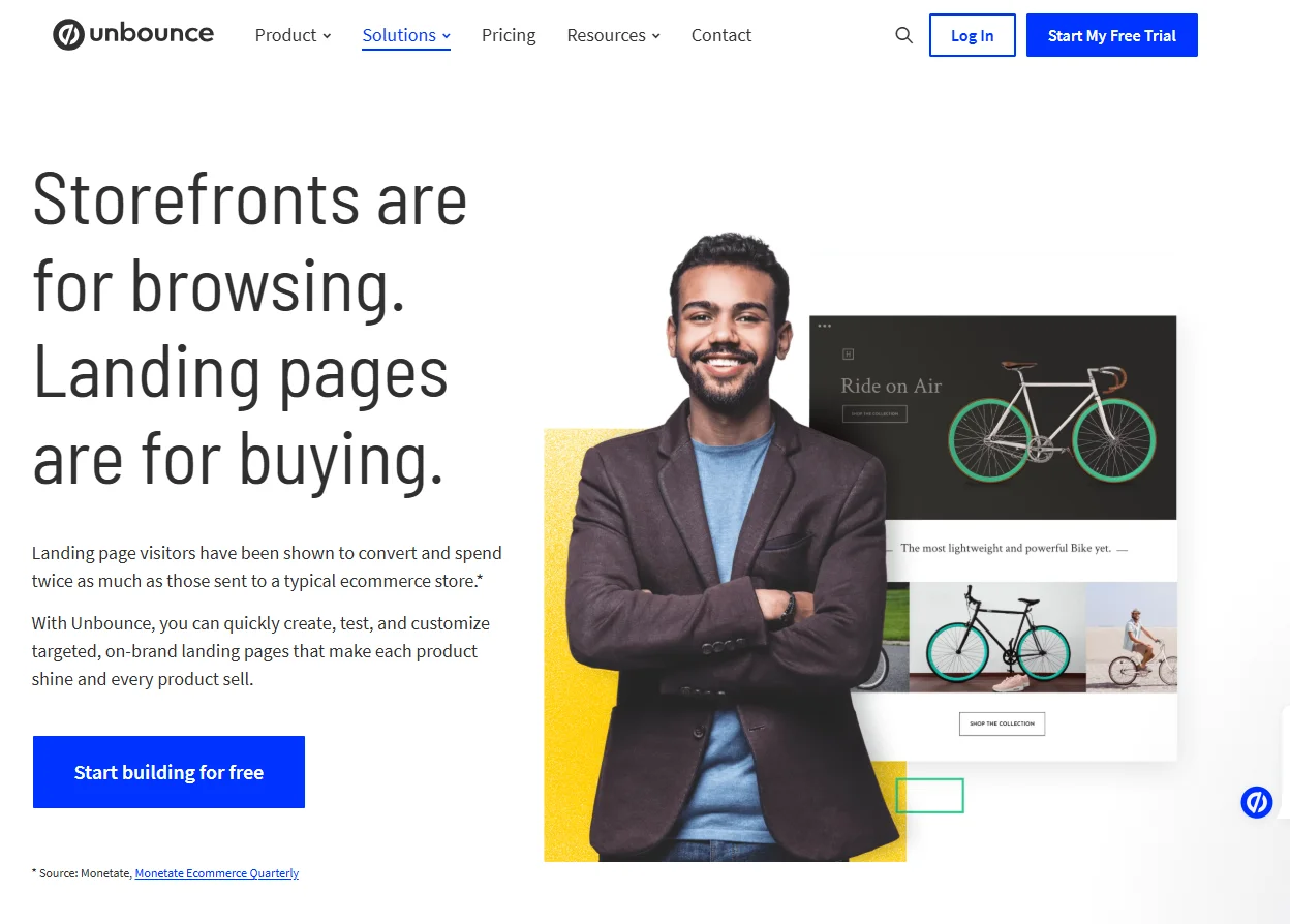 Unbounce landing page builder