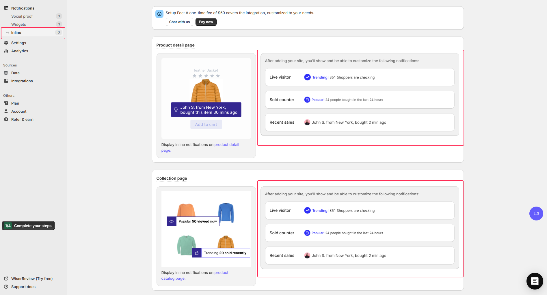inline social proof