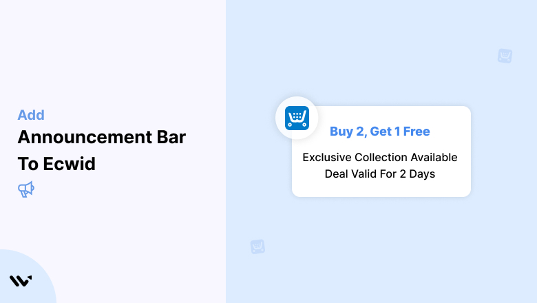 Announcement Bar to Ecwid