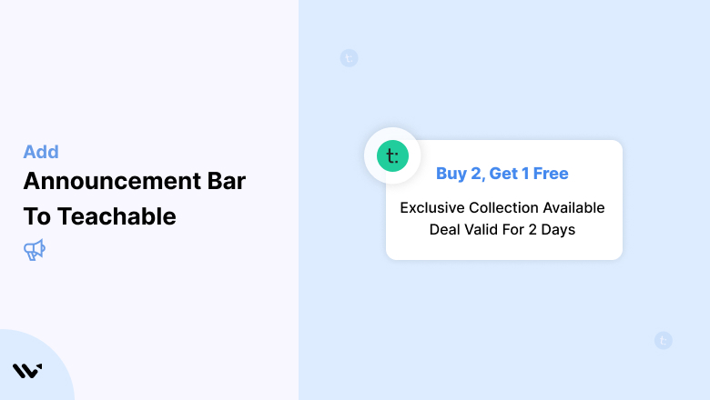 Announcement Bar to Teachable