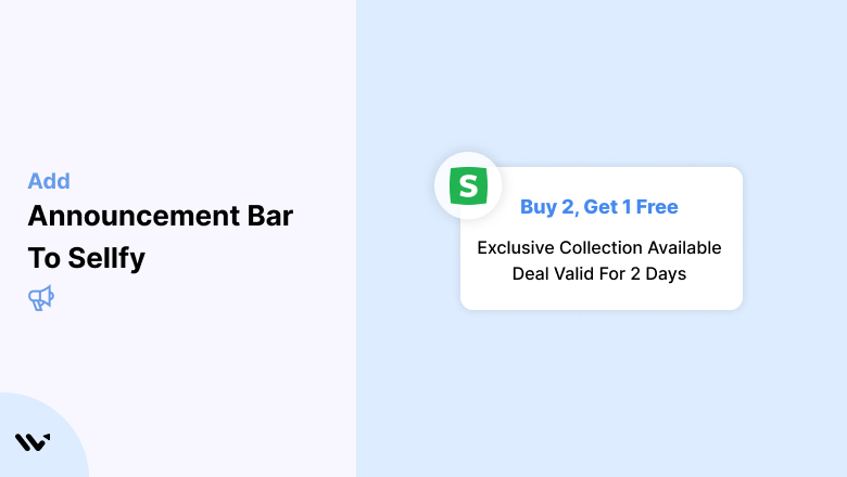 Announcement Bar to sellfy