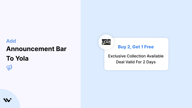 Announcement Bar to yola