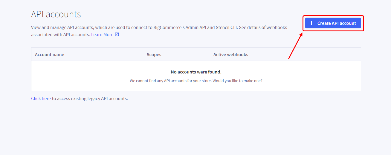 Create API account