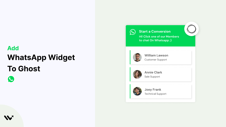 WhatsApp Widget to Ghost