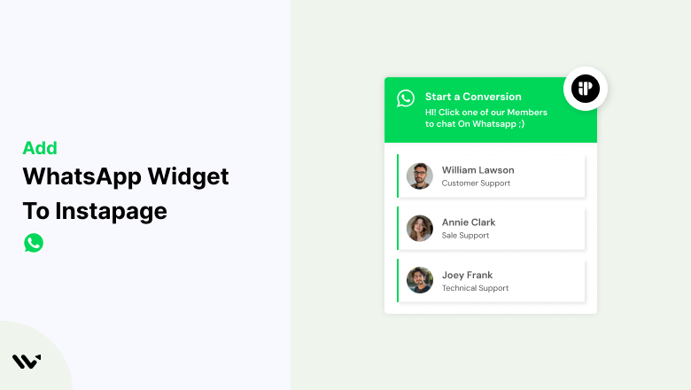 WhatsApp Widget to instapage