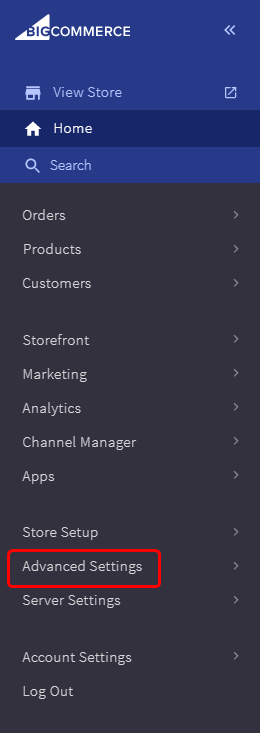 advance setting bigcommerce wn