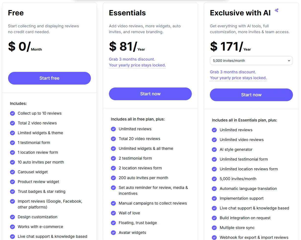 WiserReview Pricing