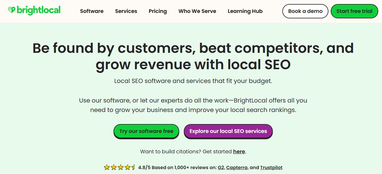 BrightLocal local SEO platform
