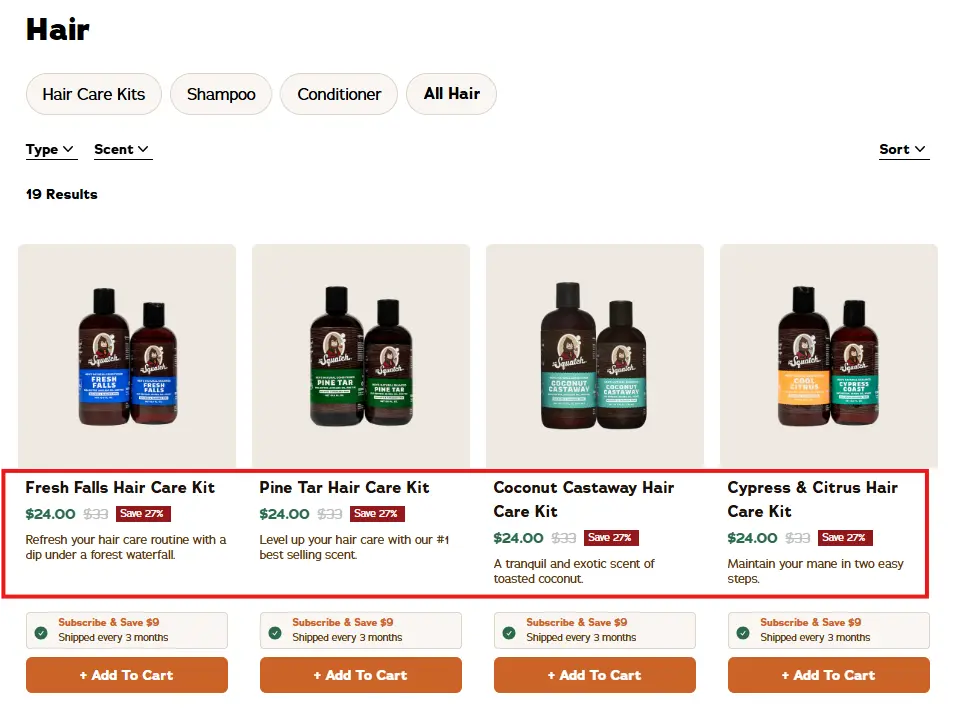 Product titles and descriptions on PLPs