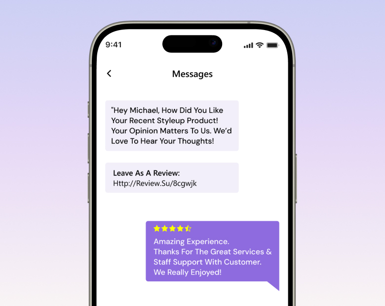 Review Requests via SMS & WhatsApp