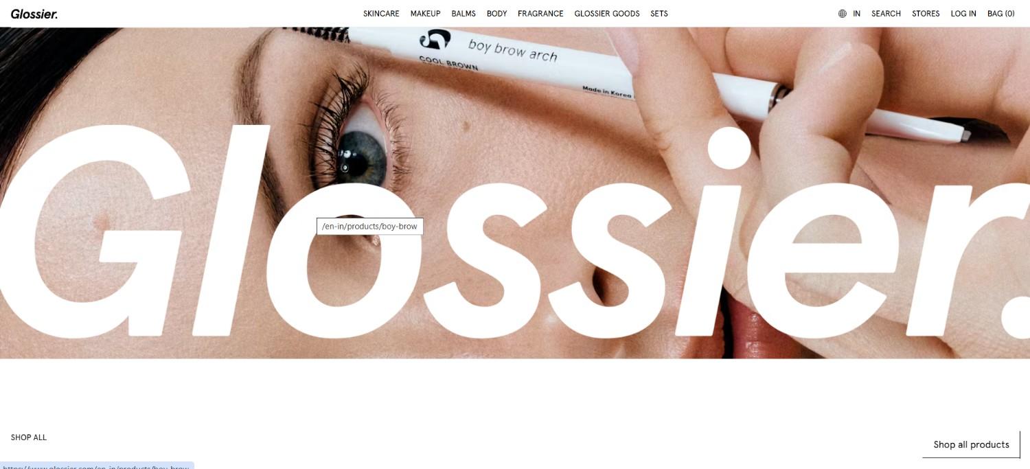 Glossier community and user-generated content