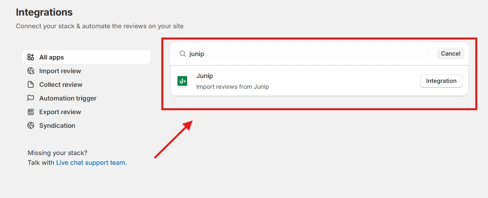 Junip integration