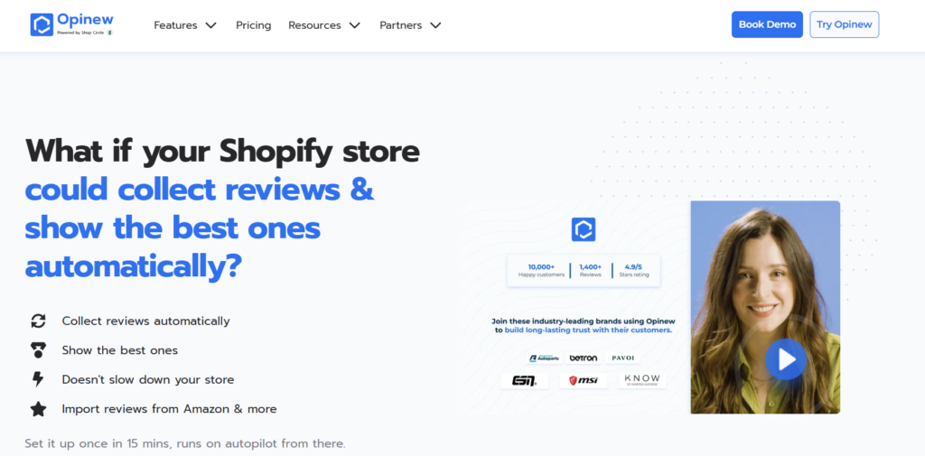 Opinew review app