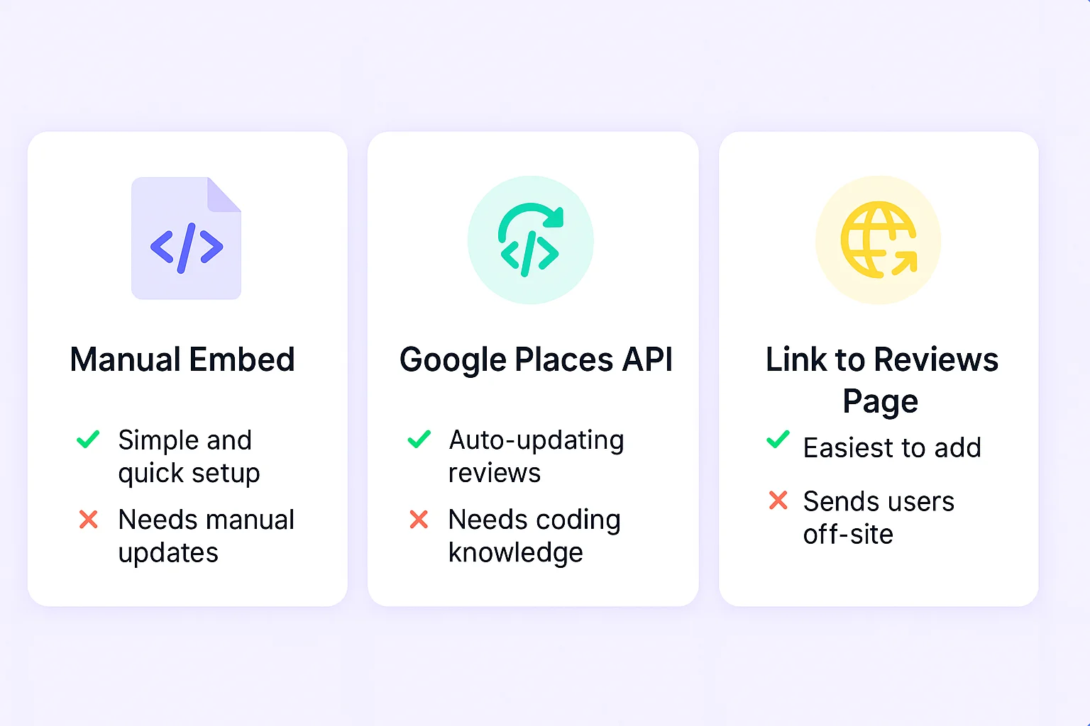 Other Ways to Add Google Reviews to Your Website