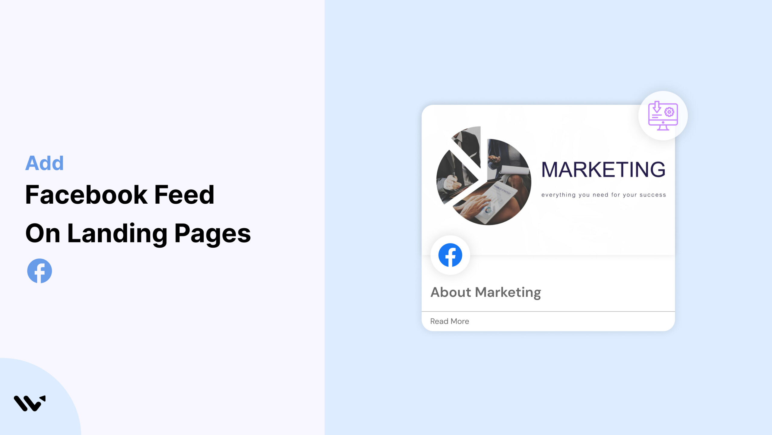 Add on Facebook Feed on Landing Pages