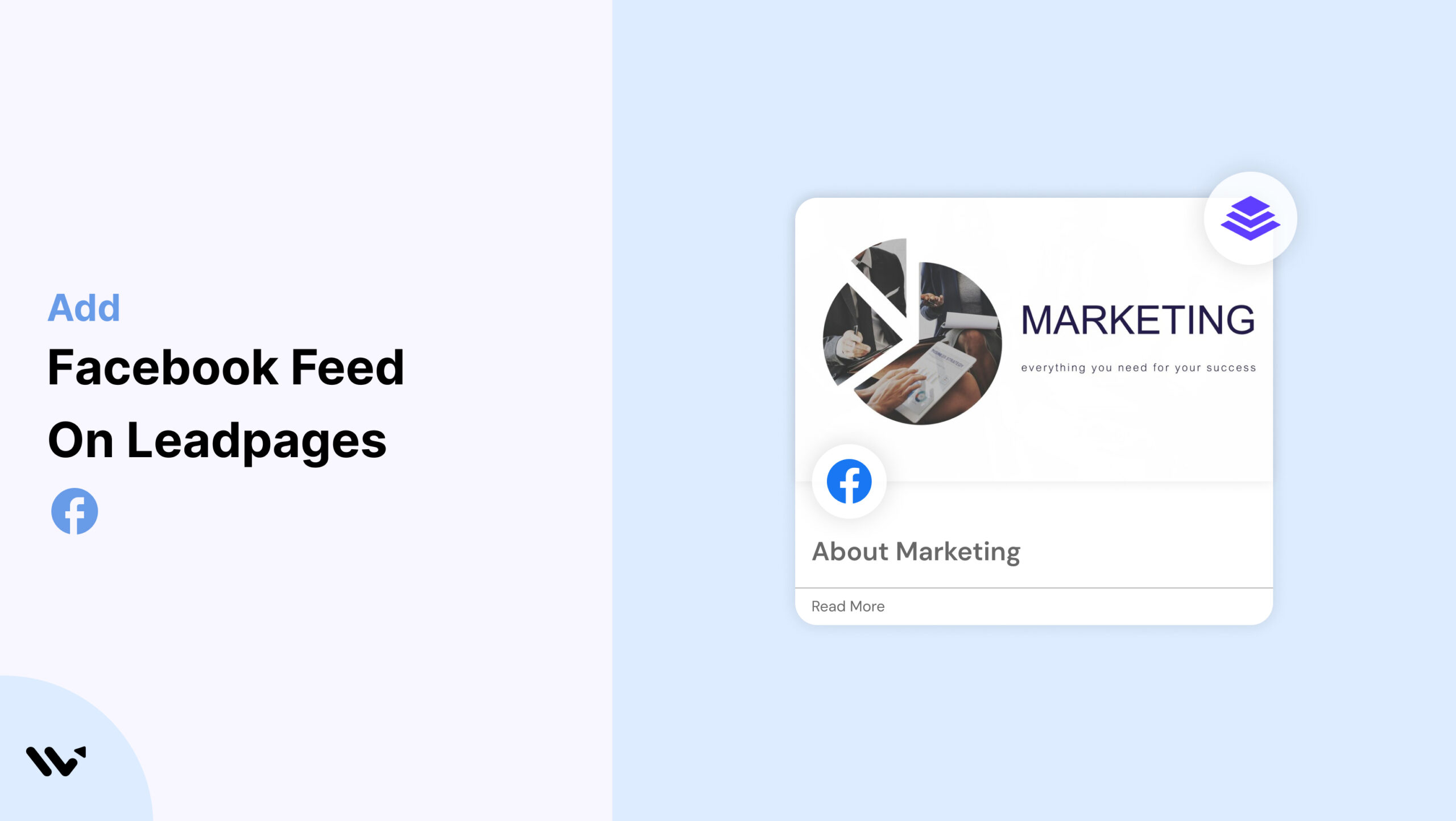 Add on Facebook Feed on Leadpages