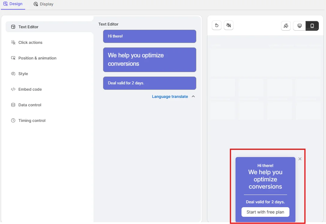 Ads booking widget for website