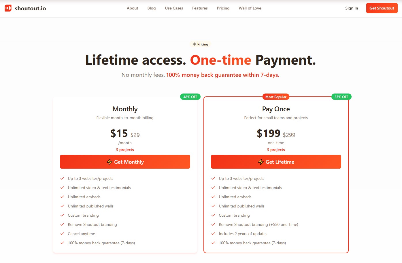 Shoutout pricing