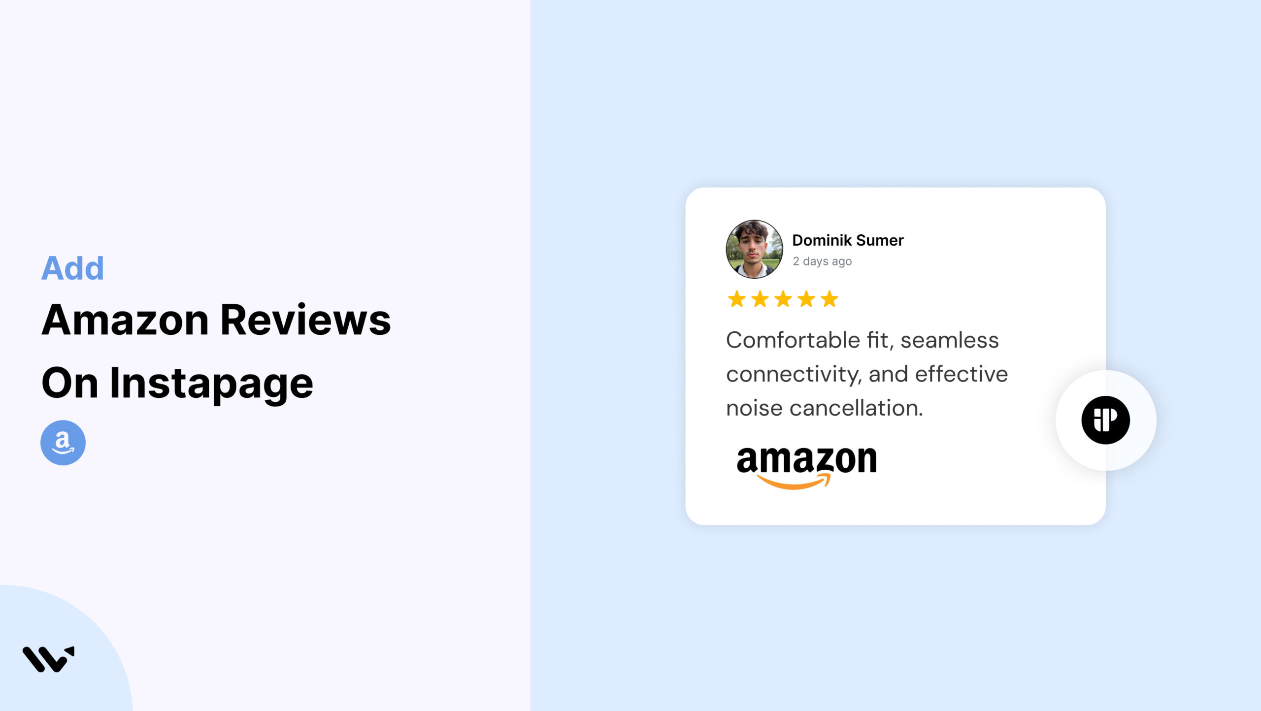 Amazon Reviews on Instapage