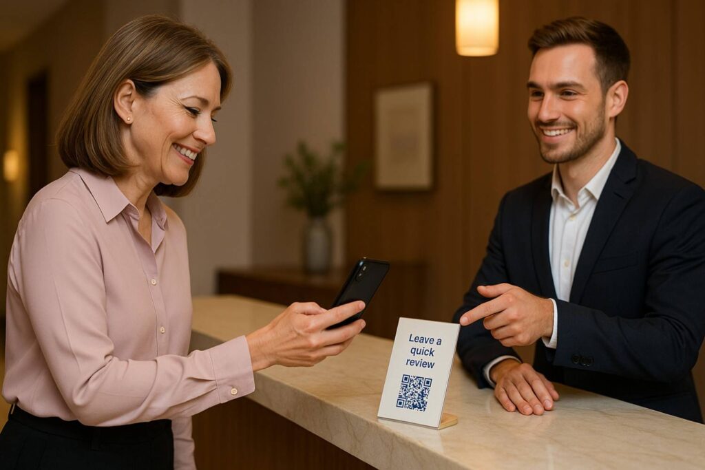 Use QR Codes & Review Cards