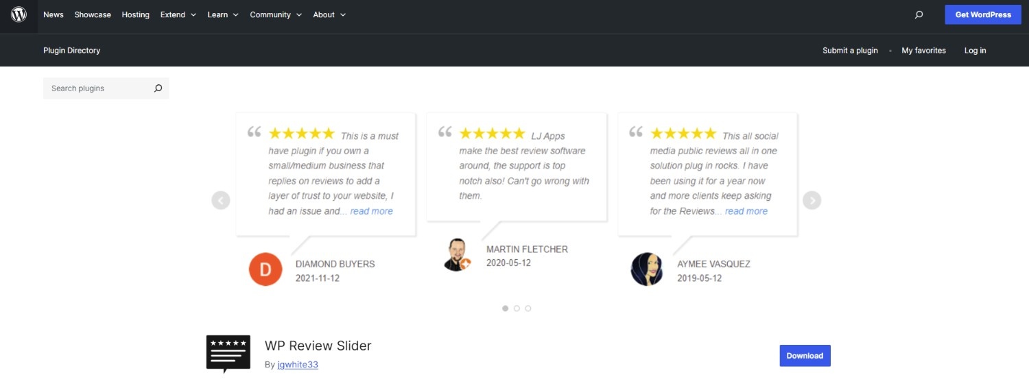 WP Review Slider