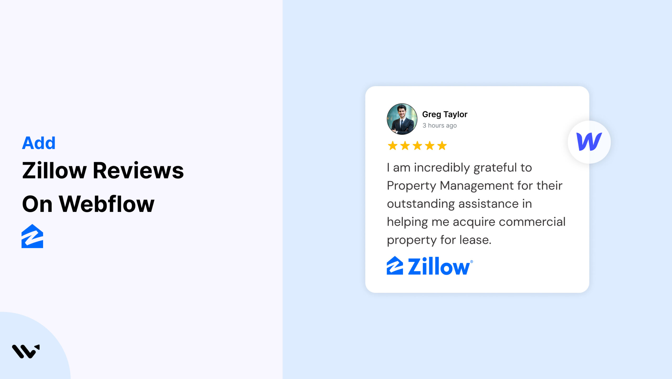 Zillow Reviews on Webflow
