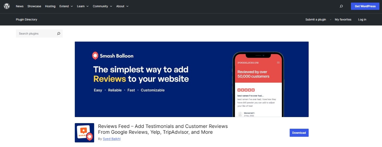 Smash Balloon Reviews Feed Pro for WordPress