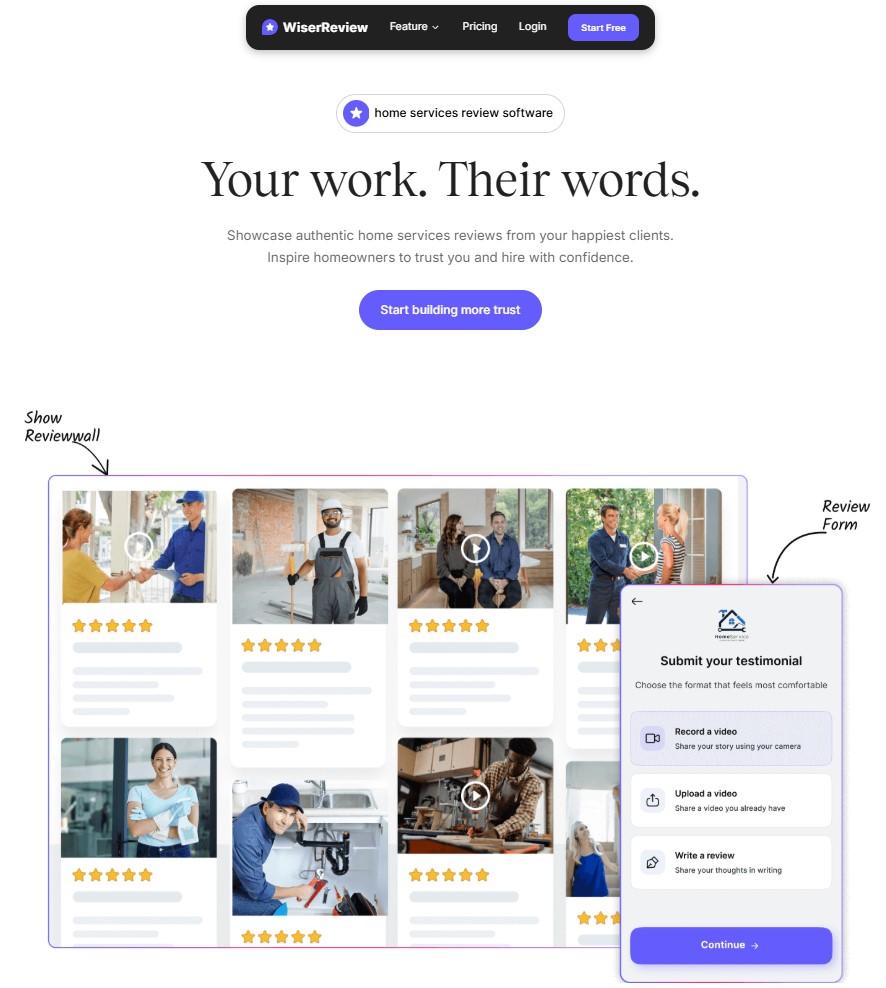wiserreview home service
