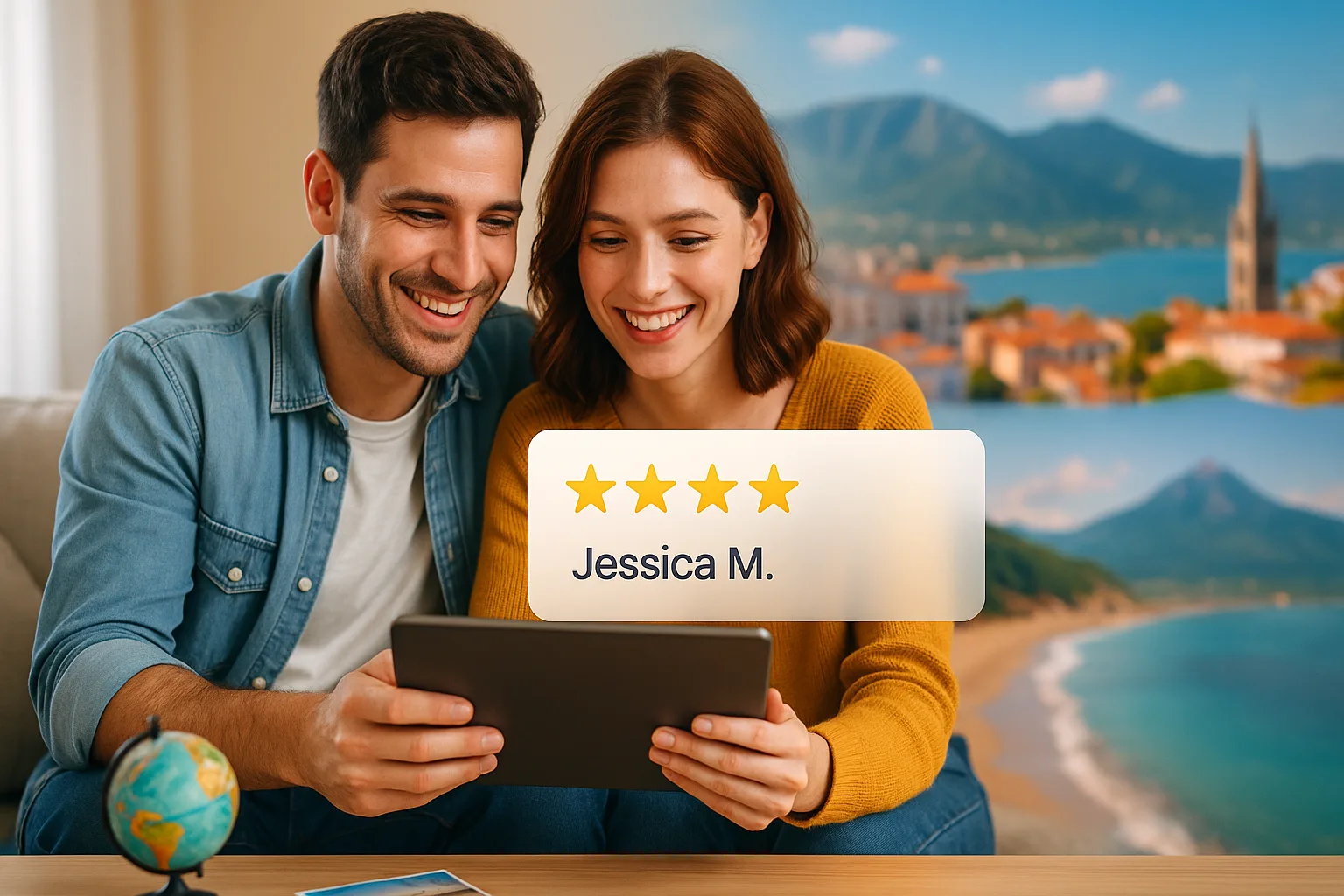 Online travel site asking customers for a Google review
