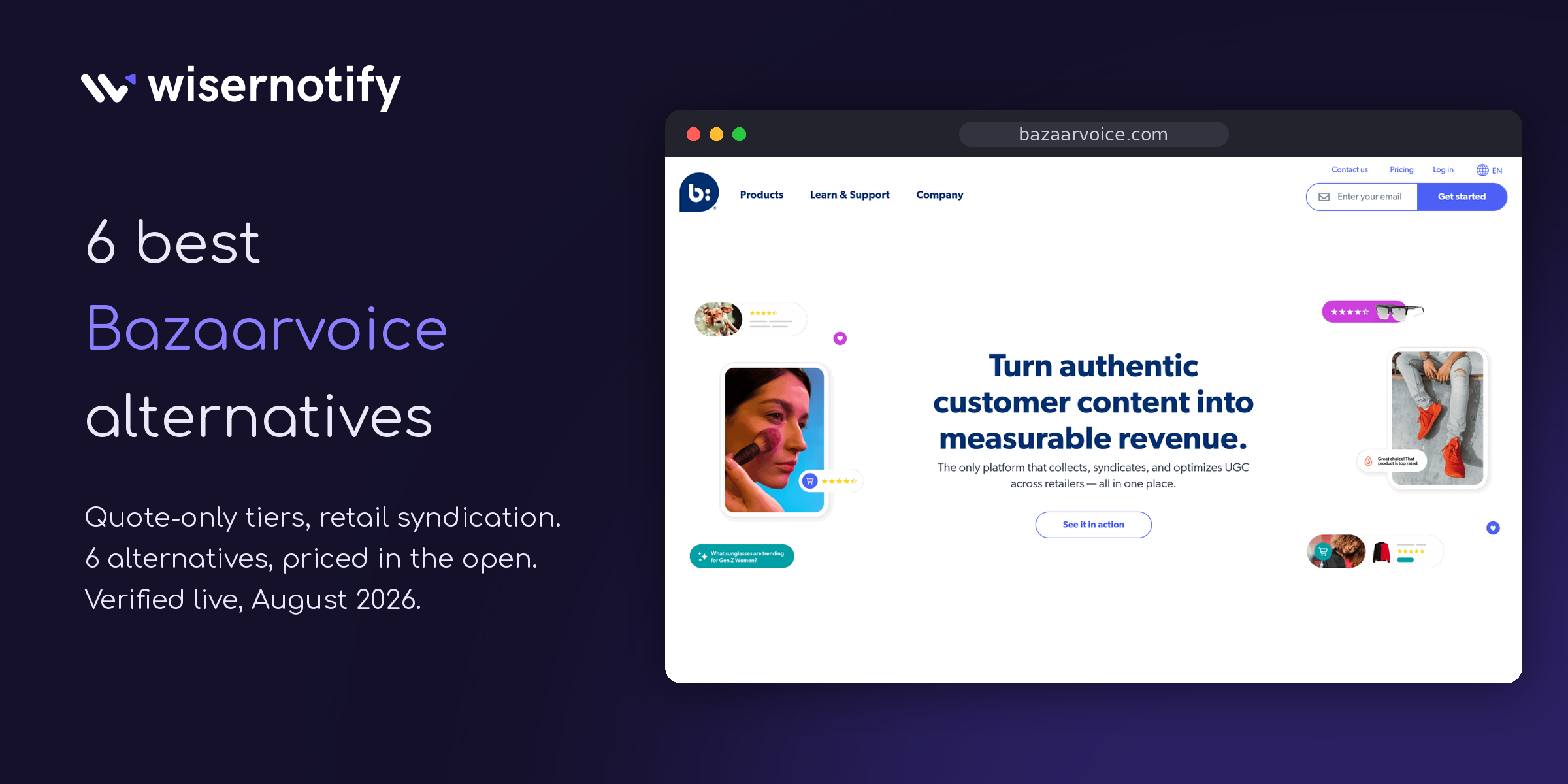 6 best Bazaarvoice alternatives, verified live August 2026