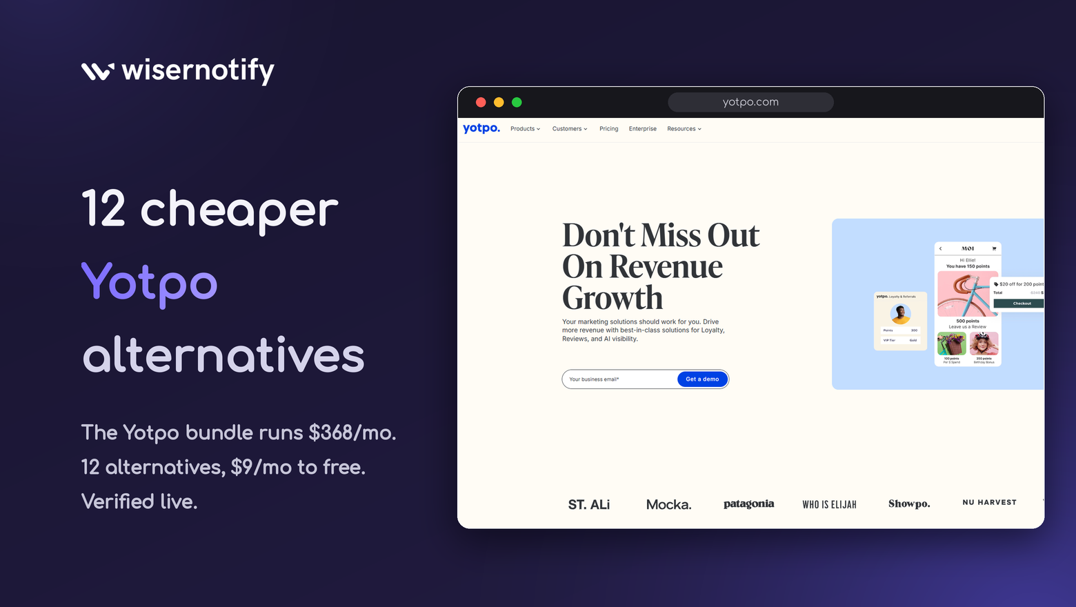 12 cheaper Yotpo alternatives compared on live pricing
